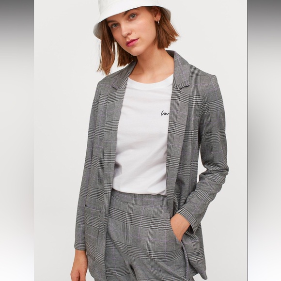 NWOT Plaid double breasted jacket - Picture 2 of 7